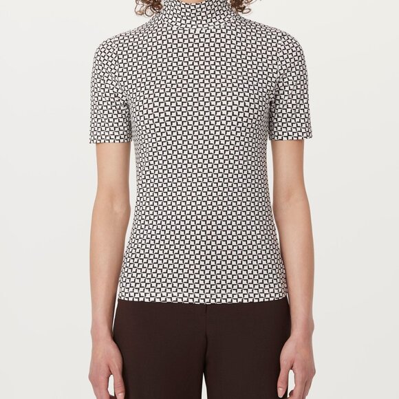 Frank And Oak The Short Sleeve Mockneck in White Size XS - Picture 3 of 3